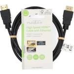 Nedis CVGL34060BK150 ultra HD HDMI кабел, HDMI щепсел - щепсел, 4K60Hz, ARC, 18 Gbps, позлатени конектори, дължина 15 м (CVGL34060BK150)