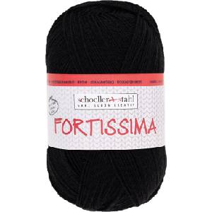 Schoeller + Stahl Fortissima 90038-2002 Black Плетива прежда (90038-2002)