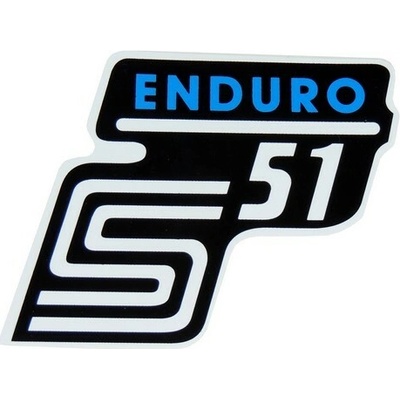 Nálepka schránky ENDURO, MODRÁ - Simson S51
