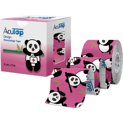 Nasara AcuTop Kinesiology Tape panda růžová 5 cm x 5 m