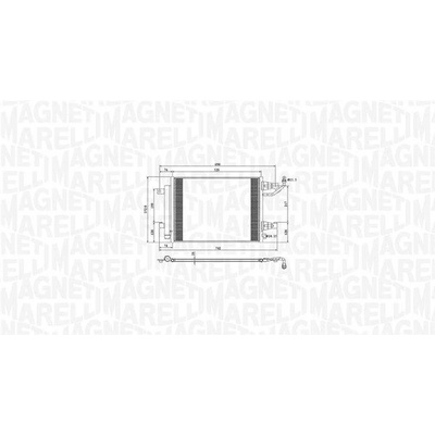 Kondenzátor, klimatizace MAGNETI MARELLI 350203792000