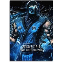 Gario Obraz na plátně Hra Mortal Kombat Postava Sub-Zero - SyanArt Rozměry: 40 x 60 cm