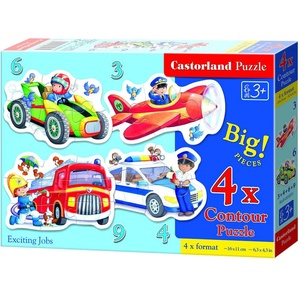 Castorland - Puzzle 4v1 Exciting Jobs - 1 - 39 piese