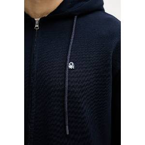 Benetton суичър с цип мъжки от памук (342ZU500P) - answear - 91,90 лв