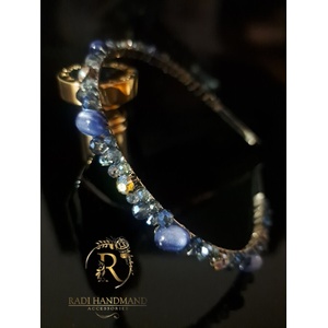 Radi handmade Диадема с ясно сини перли, кристали и камъни (959)