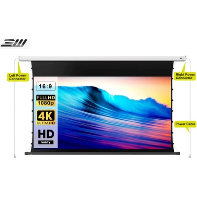 Blackmount Електрически опънат прожекционен екран за стена/таван Blackmount, 240x135 см, формат 16: 9 (16/9EL240TAB)