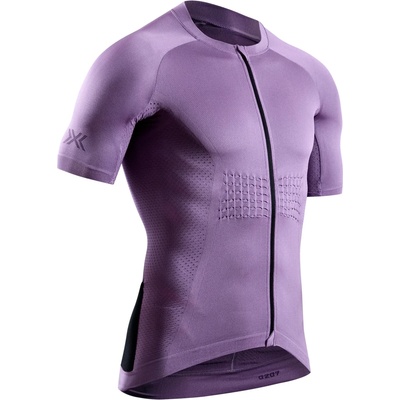 X-Bionic Мъжка фланелка с къс ръкав за колоездене X-Bionic Xceed Ride Jersey S/S Cycling jersey - Heather / Lavender Night (056-3355-0313)