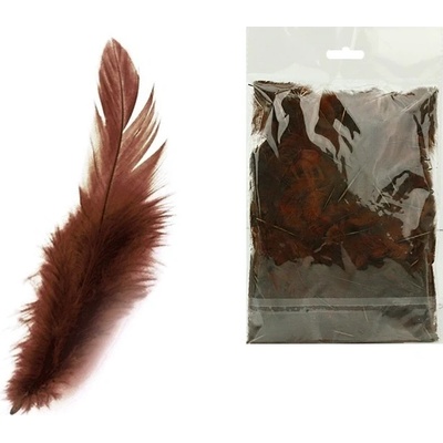 Peří barevné Luma, tmavě hnědé, 10g