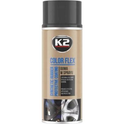 K2 Color Flex - tekutá guma v spreji čierná lesklá 400ml