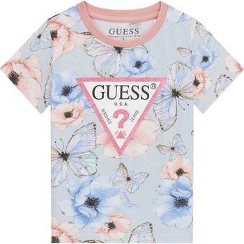 Guess Тениска с къс ръкав Guess - С пеперуди, многоцветна, 18 м (20261-K6RI06-K6YW4-P739-18M)