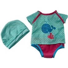 Plejo body s čepičkou zelené pro panenku 40 - 43 cm