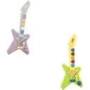 Dětské hudební hračky a nástroje Teddies kytara plast na baterie se zvukem se světlem v krabici 47x23x7 cm 42 cm