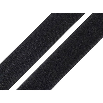 Suchý zip háček + plyš šíře 25 mm Varianta: 2 černá, Balení: 1 m