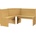 vidaXL Ъглова пейка REINE, 151 см, борово дърво масив, меденокафява (327246)