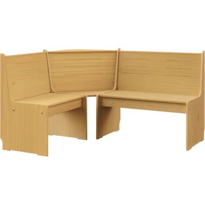 vidaXL Ъглова пейка REINE, 151 см, борово дърво масив, меденокафява (327246)