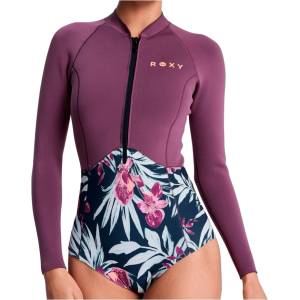 Roxy Дамски неопренов костюм Roxy Women's 1.0 Swell Natural Full Zip L/S Wet suit - Black Multi - размер XXL (150-6313-0117)