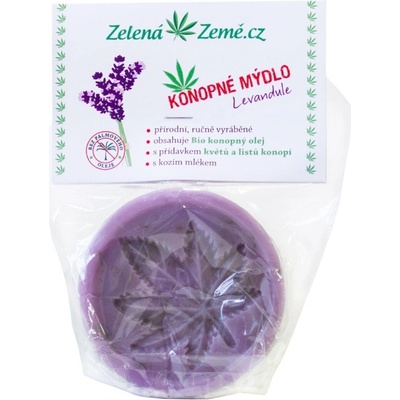 Zelená Země Konopné mydlo Levandula 80 g