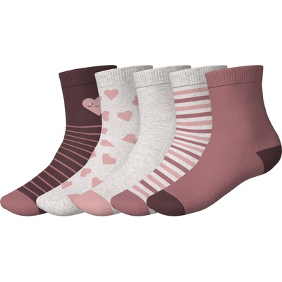 Lupilu Dětské ponožky s BIO bavlnou, 5 párů bílá světle růžová – Zboží Dáma