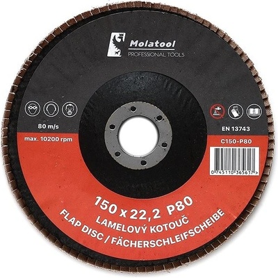 Molatool Lamelový brusný kotouč 150 mm P80 C150-P80