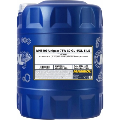 Mannol Unigear 75W-80 GL-4/GL-5 LS 20 l