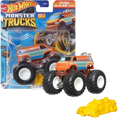 Mattel Hot Wheels Auto Monster Trucks Kaskadérské kousky set s vrakem kov