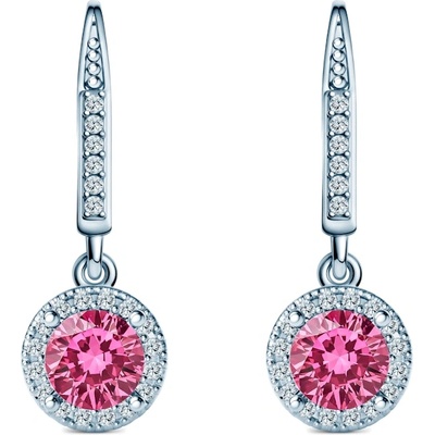 SAVICKI Обеци This is Love: бяло злато, розови лабораторни диаманти, лабораторни диаманти