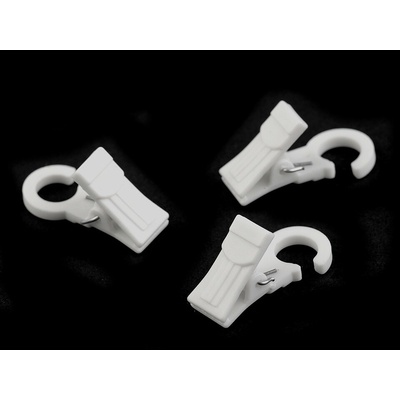 Žabky na záclony plastové s háčkem Varianta: 1 bílá mléčná, Balení: 10 ks – Hledejceny.cz