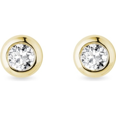 Klenota zlaté bezel napichovačky s diamantmi k0662043