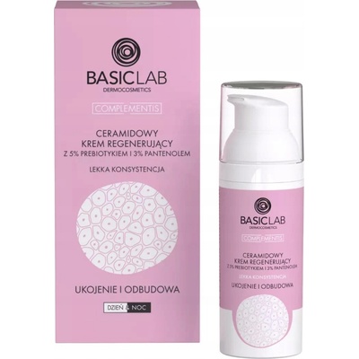 Basiclab Complementis regenerační krém s ceramidy prebiotiky a panthenolem lehká konzistence 50 ml