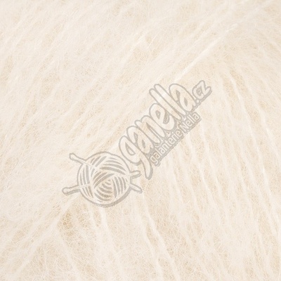 Příze Drops Brushed Alpaca Silk 01 smetanová – Zboží Dáma