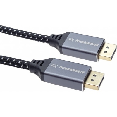 PremiumCord DisplayPort 1.4 přípojný kabel, kovové a zlacené konektory, 2m - kport10-02 – Sleviste.cz