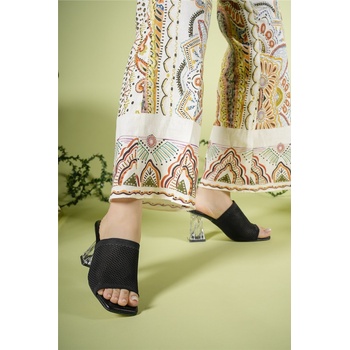 Image 1 of Riccon Дамски чехли от текстил 00125200 - Черни #402332 (402332_Черно)