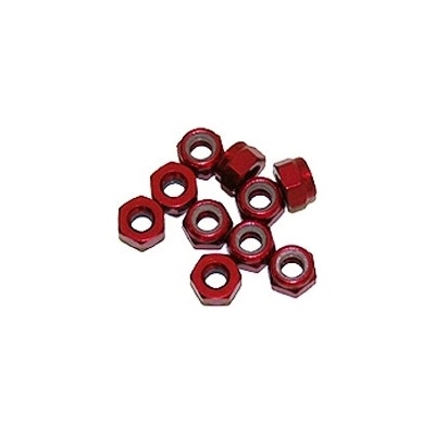 Ultimate Racing M3 hliníkové samojistné matičky červené 10 ks