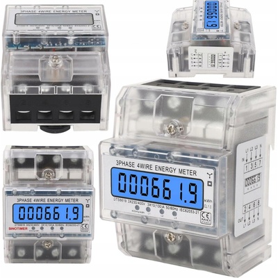 TŘÍFÁZOVÝ ELEKTROMĚR 230/400VAC 10(100)A