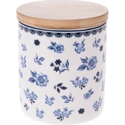 Floral Porcelánová dóza s bambusovým víkem 600 ml – Zboží Dáma