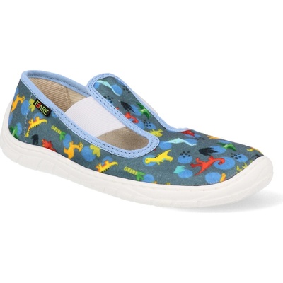 Detské papuče Barefoot Fare Bare 5101462+5201462 dino modré
