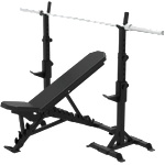 Titan Fitness Телескопична стойка за Клек и Мултифункционална тренировъчна пейка