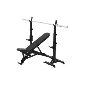 Titan Fitness Телескопична стойка за Клек и Мултифункционална тренировъчна пейка