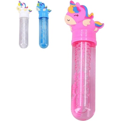 Bublifukovací hůlka jednorožec 14cm dětský bublifukovač 3 barvy