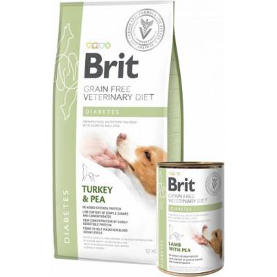 Brit Veterinary Diet Dog Grain Free Diabetes Lamb with Pea 400 g