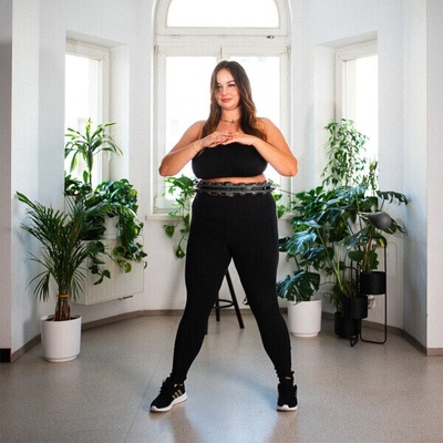 HMS HHW12 plus size čierna + zoštíhľujúci pás