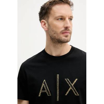 Giorgio Armani Памучна тениска Armani Exchange в черно с принт XM000325 AF10364 (XM000325.AF10364)