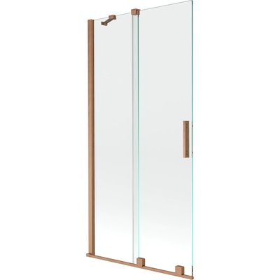 Mexen Velar параван за вана 2-крилен плъзгащ се 90 x 150 cm, прозрачен, матирана мед - 896-090-000-01-65 (896-090-000-01-65)