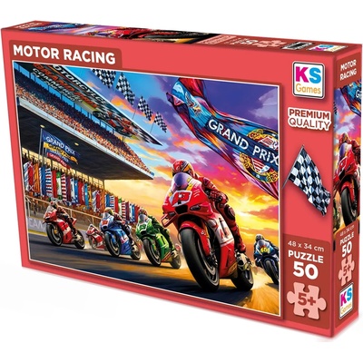 KS Games Пъзел KS Games от 50 части - Състезание с мотори (31753)