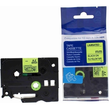 Pro Brother Brother HGe-C21, сигнал 9mm x 8m, черен печат/жълт фон, бързоходен съвместима лента (HGeC21)