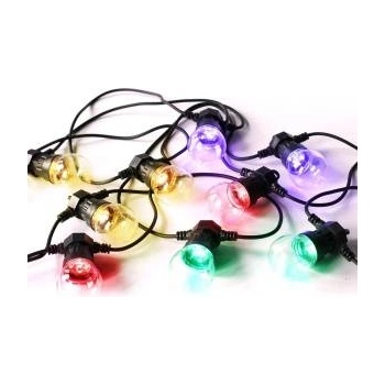 Platinet Гирлянд с 10 цветни Led крушки Platinet 44772, Дължина 450 см, Захранващ кабел с трансформатор 5 м