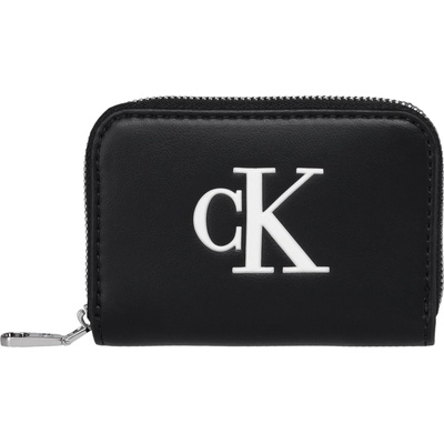 Calvin Klein BOLD CK MEDIUM ZIP AROUND Černá,Bílá
