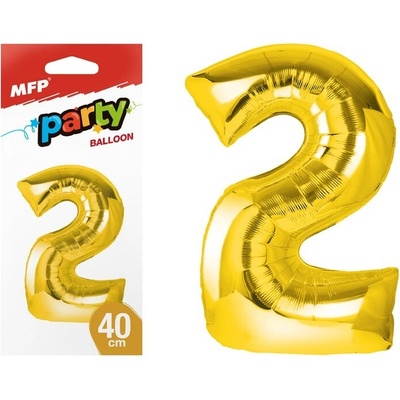 MFP Paper s.r.o. balónek č. 1 nafukovací fóliový 40 cm zlatý