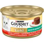 Gourmet Gold Двойно удоволствие с говеждо и домати - 0.085кг