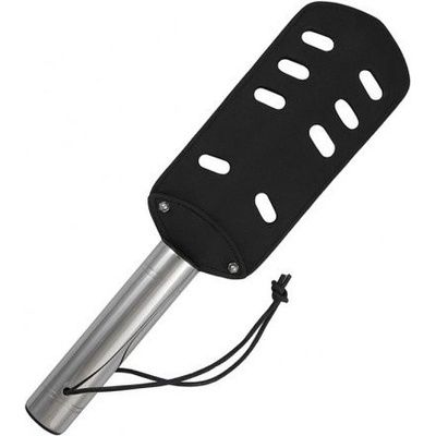 Slave4master The Hitman Leather Paddle BDSM plácačka s otvory a ocelovou rukojetí – Zbozi.Blesk.cz